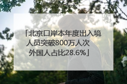 北京口岸本年度出入境人员突破800万人次 外国人占比28.6%