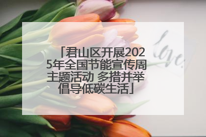 君山区开展2025年全国节能宣传周主题活动 多措并举倡导低碳生活