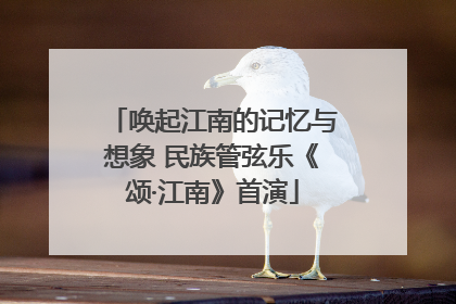 唤起江南的记忆与想象 民族管弦乐《颂·江南》首演