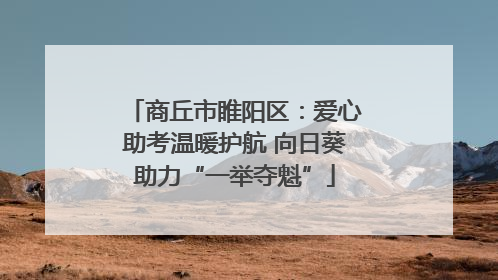 商丘市睢阳区：爱心助考温暖护航 向日葵助力“一举夺魁”