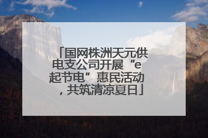 国网株洲天元供电支公司开展“e起节电”惠民活动，共筑清凉夏日