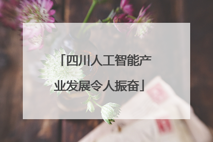 四川人工智能产业发展令人振奋