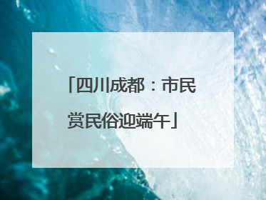 四川成都：市民赏民俗迎端午