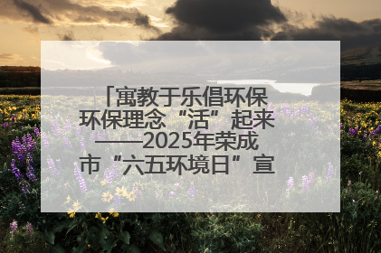 寓教于乐倡环保 环保理念“活”起来——2025年荣成市“六五环境日”宣传活动圆满举行