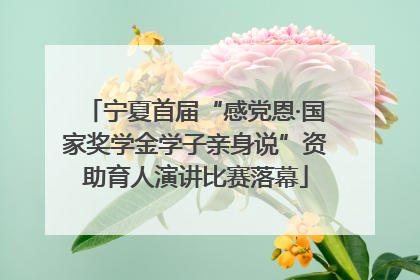 宁夏首届“感党恩·国家奖学金学子亲身说”资助育人演讲比赛落幕