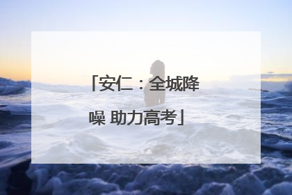 安仁：全城降噪 助力高考