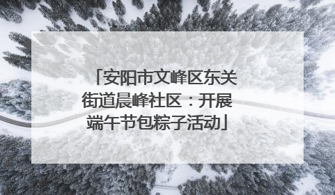 安阳市文峰区东关街道晨峰社区：开展端午节包粽子活动