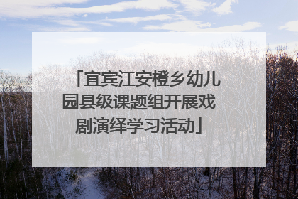 宜宾江安橙乡幼儿园县级课题组开展戏剧演绎学习活动