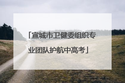宣城市卫健委组织专业团队护航中高考