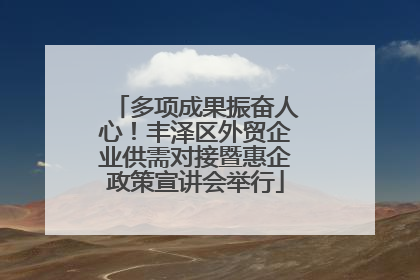 多项成果振奋人心！丰泽区外贸企业供需对接暨惠企政策宣讲会举行