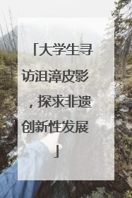 大学生寻访沮漳皮影，探求非遗创新性发展