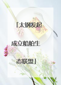 太钢发起成立船舶生态联盟