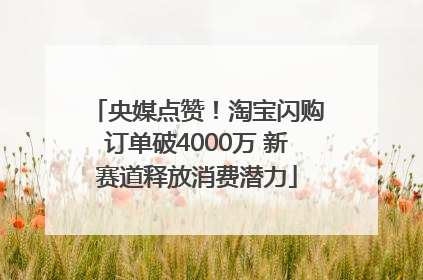 央媒点赞！淘宝闪购订单破4000万 新赛道释放消费潜力
