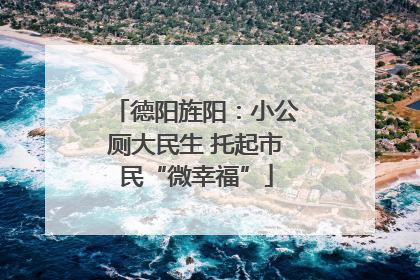 德阳旌阳：小公厕大民生 托起市民“微幸福”