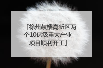 徐州鼓楼高新区两个10亿级重大产业项目顺利开工