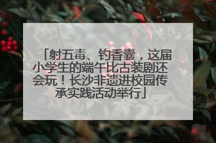 射五毒、钓香囊，这届小学生的端午比古装剧还会玩！长沙非遗进校园传承实践活动举行