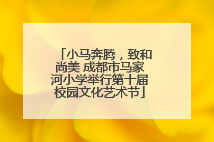 小马奔腾，致和尚美 成都市马家河小学举行第十届校园文化艺术节