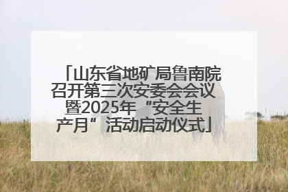 山东省地矿局鲁南院召开第三次安委会会议暨2025年“安全生产月”活动启动仪式