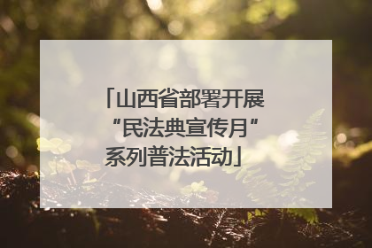 山西省部署开展“民法典宣传月”系列普法活动