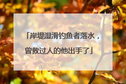 岸堤湿滑钓鱼者落水，曾救过人的他出手了