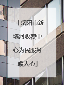 岳阳市新墙河收费中心为民服务暖人心