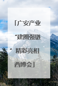 广安产业“建圈强链”精彩亮相西博会