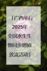 广西举行2025年全国水生生物同步增殖放流活动
