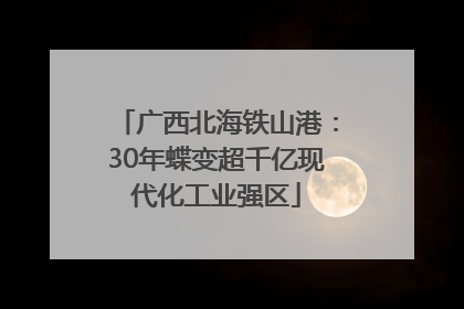 广西北海铁山港：30年蝶变超千亿现代化工业强区