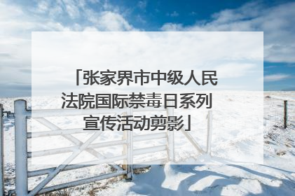 张家界市中级人民法院国际禁毒日系列宣传活动剪影