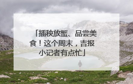 插秧放蟹、品尝美食！这个周末，吉报小记者有点忙