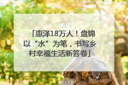 惠泽18万人！盘锦以“水”为笔，书写乡村幸福生活新答卷