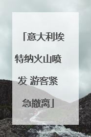 意大利埃特纳火山喷发 游客紧急撤离