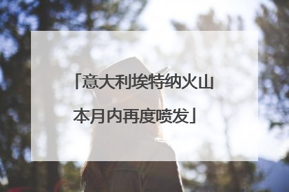意大利埃特纳火山本月内再度喷发