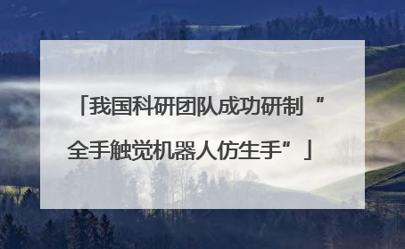 我国科研团队成功研制“全手触觉机器人仿生手”