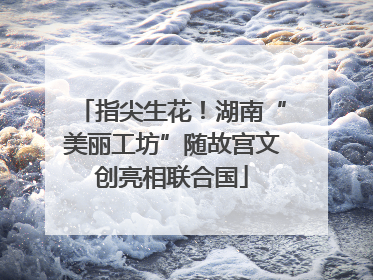 指尖生花！湖南“美丽工坊”随故宫文创亮相联合国