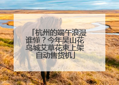 杭州的端午浪漫谁懂？今年吴山花鸟城艾草花束上架自动售货机