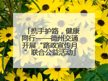 携手护路，健康同行——德州交通开展“路政宣传月”联合公益活动