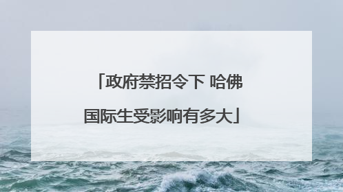 政府禁招令下 哈佛国际生受影响有多大
