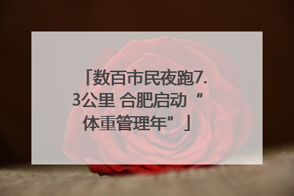 数百市民夜跑7.3公里 合肥启动“体重管理年”