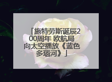 施特劳斯诞辰200周年 欧航局向太空播放《蓝色多瑙河》