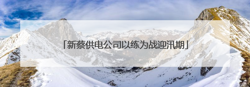 新蔡供电公司以练为战迎汛期