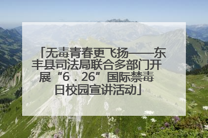 无毒青春更飞扬——东丰县司法局联合多部门开展“6．26”国际禁毒日校园宣讲活动