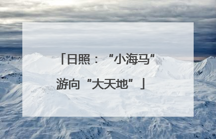 日照：“小海马”游向“大天地”