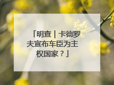 明查｜卡德罗夫宣布车臣为主权国家？