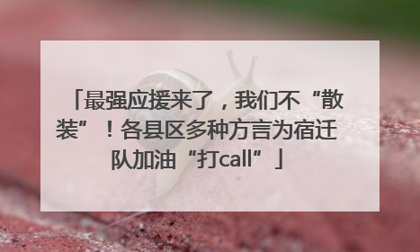 最强应援来了，我们不“散装”！各县区多种方言为宿迁队加油“打call”