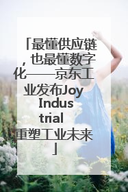 最懂供应链，也最懂数字化——京东工业发布Joy Industrial 重塑工业未来