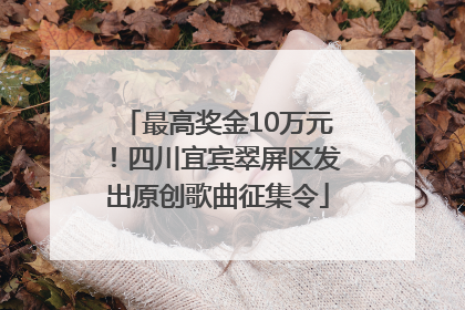 最高奖金10万元！四川宜宾翠屏区发出原创歌曲征集令
