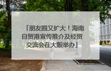 朋友圈又扩大！海南自贸港宣传推介及经贸交流会在大阪举办