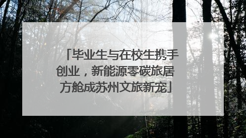毕业生与在校生携手创业，新能源零碳旅居方舱成苏州文旅新宠