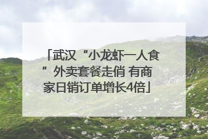 武汉“小龙虾一人食”外卖套餐走俏 有商家日销订单增长4倍